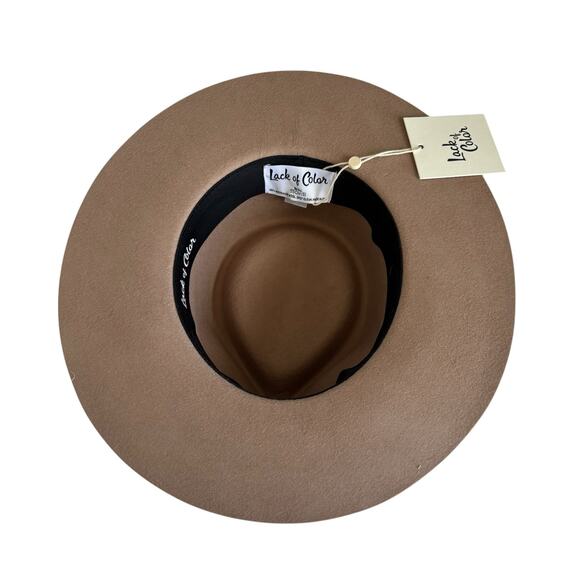Lack of Color Zulu Tan Brown Australian Wool Wide Brim Fedora Hat - Picture 5 of 7